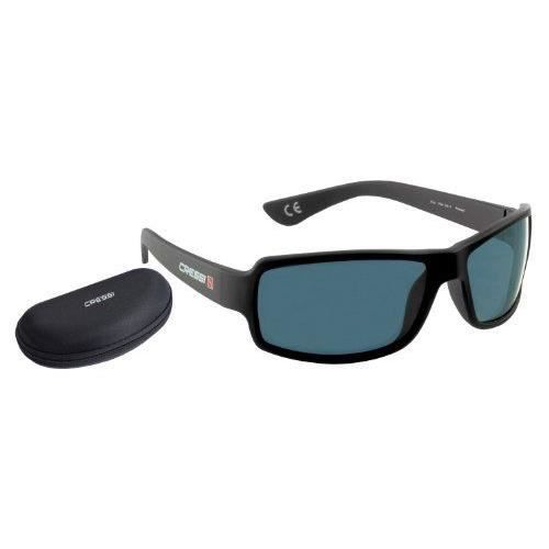 lunettes de soleil polarisées cressi ultra-souples pour homme - sport - noir