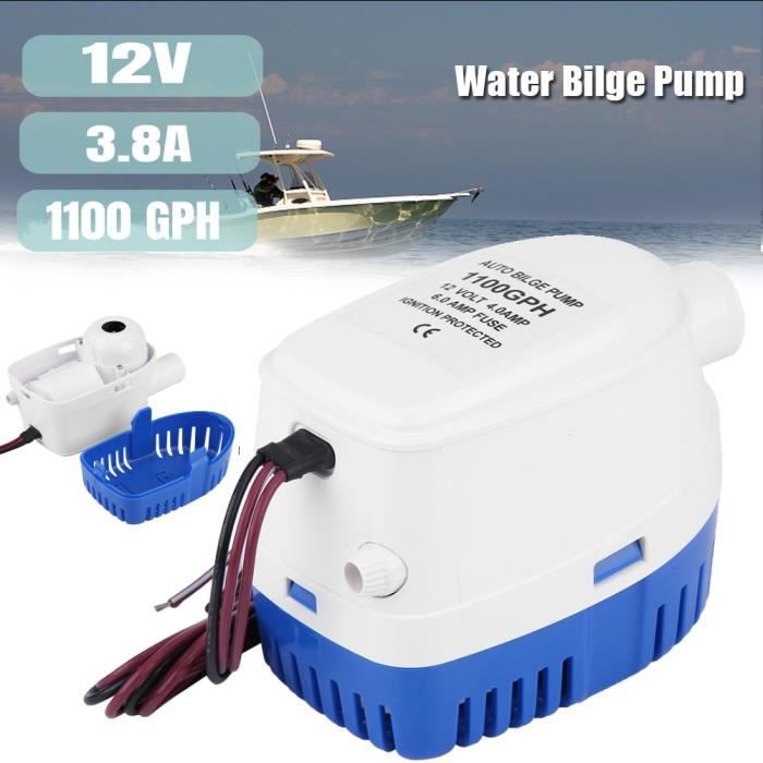 Pompe De Cale Automatique 12V 1100GPH - Submersible, Anti-Brûlure - Pour Bateau, Piscine