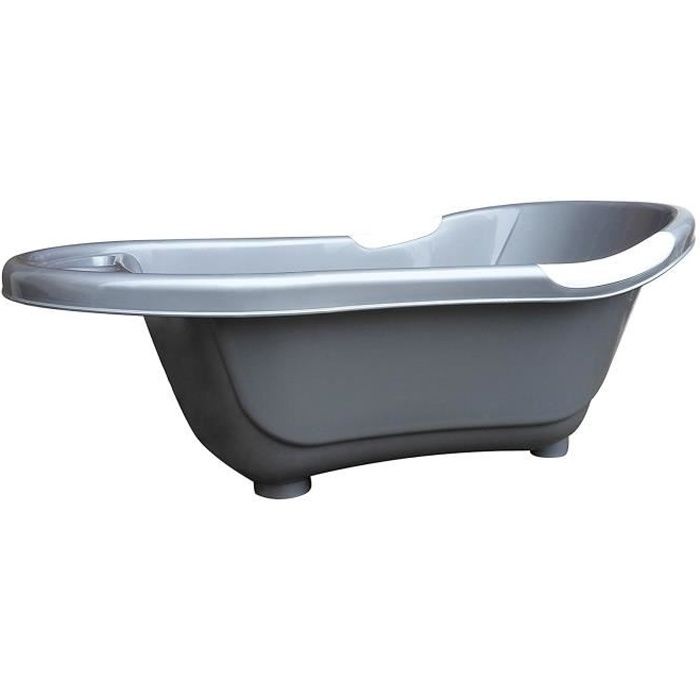 Dbb Remond Baignoire Argent Avec Bouchon De Vidange Et Poignees Antiderapantes Cdiscount Puericulture Eveil Bebe