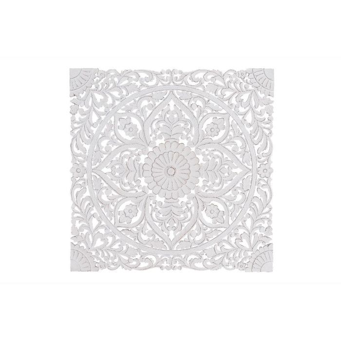 Tête de lit - Giner y Colomer - Blanc vieilli - Sculpté à la main - 120x120 cm Tête de lit - Giner y Colomer - Blanc vieilli - Sculpté à la main - 120x120 cm