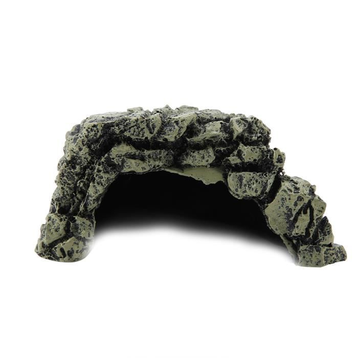 Comparer les prix de Dioche Grotte de peau de tortue Poisson Hiding Cave Aquarium Tortue Reptile Pèlerin Peau Habitat Décoration Ornement (Grand)