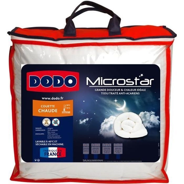 Couette Dodo Microstar 240 x 260 cm pour lit 2 places \