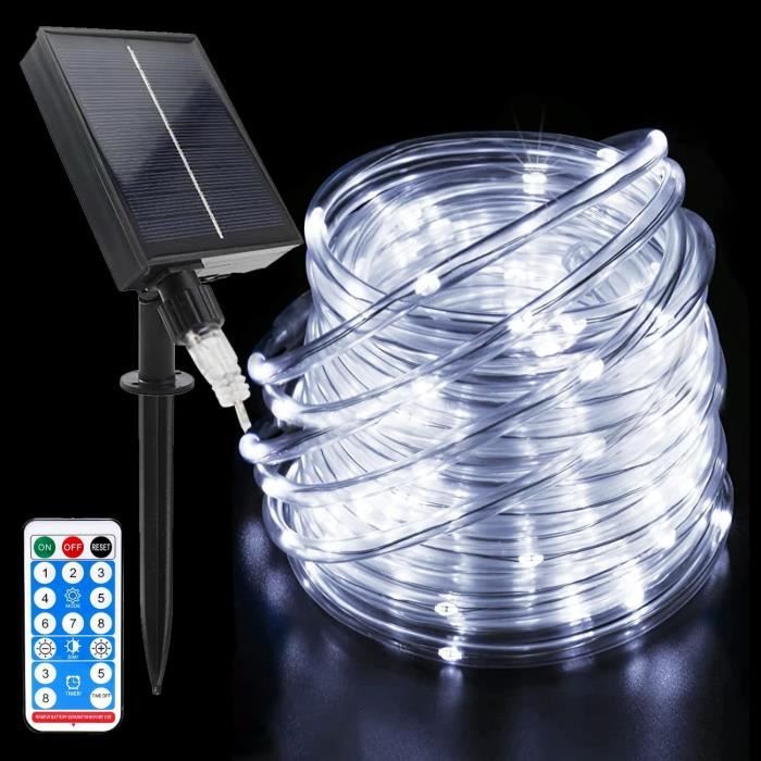 Guirlande Lumineuse LED Tube 20m Kimuwote - 200 LED Blanc Chaud, épaisseur 5mm - Minuterie, 8 Modes, Intensité Variable - Pour Intérieur/extérieur, Fête, Mariage, Noël