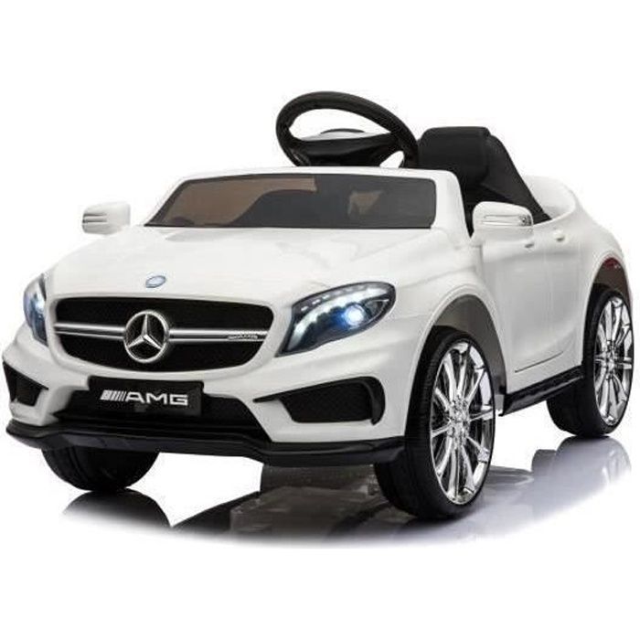 Voiture électrique Mercedes GLA AMG pour enfant - Blanc - 12V avec télécommande parentale - E-ROAD