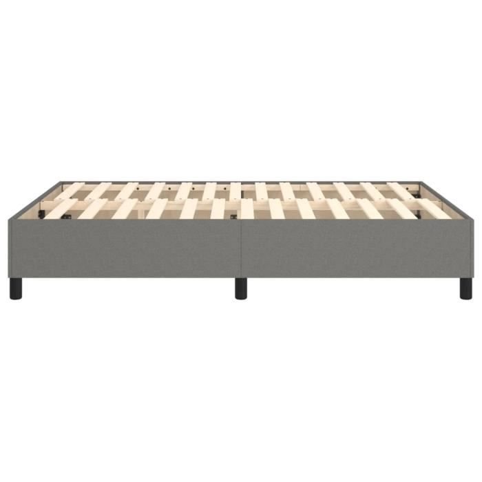 Sommier - ESTINK - 140x200 cm - Tissu 100% polyester - Gris foncé - 2 places
