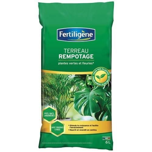 Terreau rempotage FERTILIGÈNE Plantes vertes et fleuries