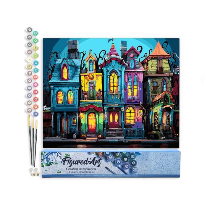 feelive Ville Peinture Numero pour Adulte, DIY Paysage Peinture Numero d'art Acrylique pour Adultes Débutants Facile sur Toile 30×40 cm avec Peintures et Pinceaux(sans Cadre feelive Ville Peinture Numero pour Adulte, DIY Paysage Peinture Numero d'art Acrylique pour Adultes Débutants Facile sur Toile 30×40 cm avec Peintures et Pinceaux(sans Cadre