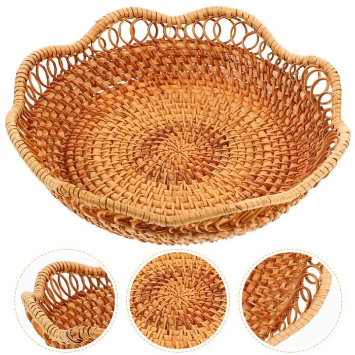 Panier De Fruits Légumes De Comptoir Porte-Fruits Manche En Bois Pour S