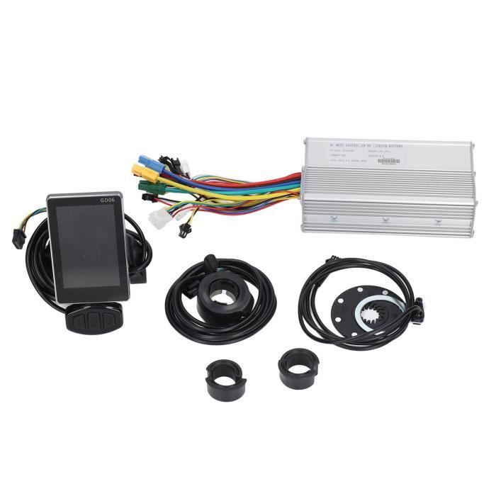 Suuonee Contrôleur de Moteur, boîtier de contrôleur brossé pour Moteur 24V 500W avec poignée des gaz pour Scooter électrique de vélo E-Bike