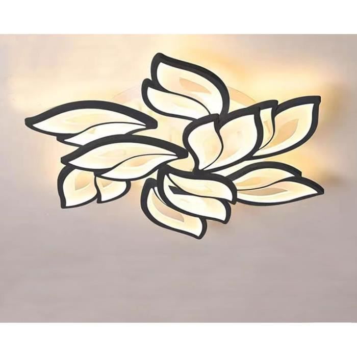 GANEED Plafonnier LEDPlafonnier ModerneIntensité variable avec télécommande(3000-6500K)75W(Noir)