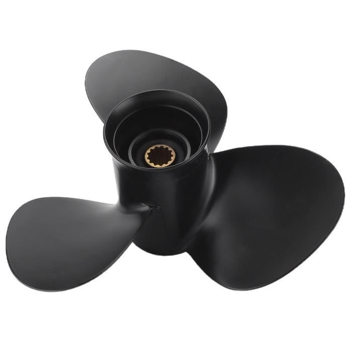 Jadpes Hélice de Bateau, 1 Paire de pièces de Navire de contrôle à Distance Lames en Plastique RC Hélices Hors-Bord de Bateau Ensemble Accessoire Hélice Diamond Finition Noire Al