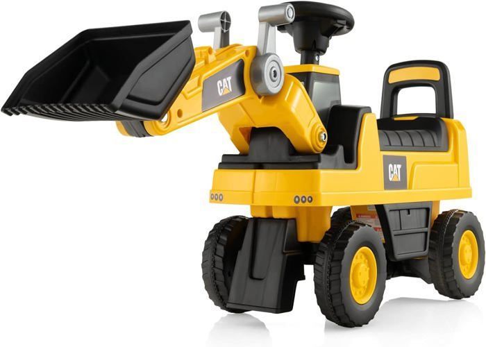 GOPLUS Porteur Bulldozer à Conduire pour Enfants 1-3 Ans avec Klaxon-Espace de Rangement,avec Pelle-Siège Confortable,Charge 25KG