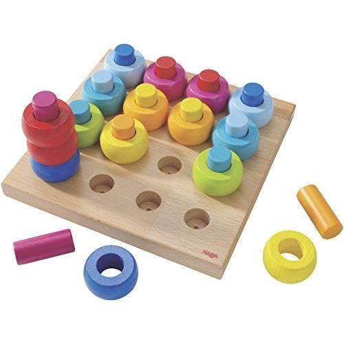 jeu de construction - haba - anneaux 2202 - multicolore - pour enfant de 3 ans et plus