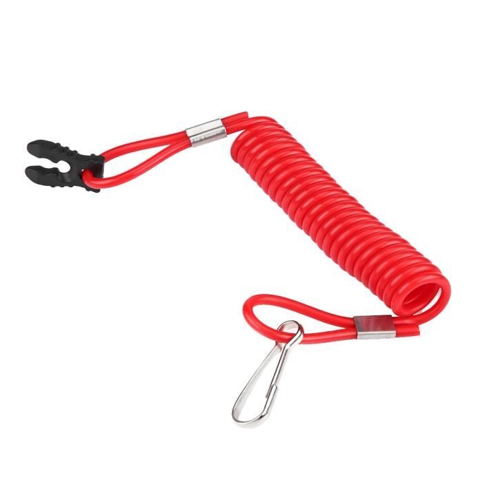 Attache de sécurité d'interrupteur de mise à mort, cordon d'attache de sécurité pour interrupteur de mise à mort de moteur hors-bord pour interrupteur d'arrêt de mise à mort Tohatsu de mercure marin