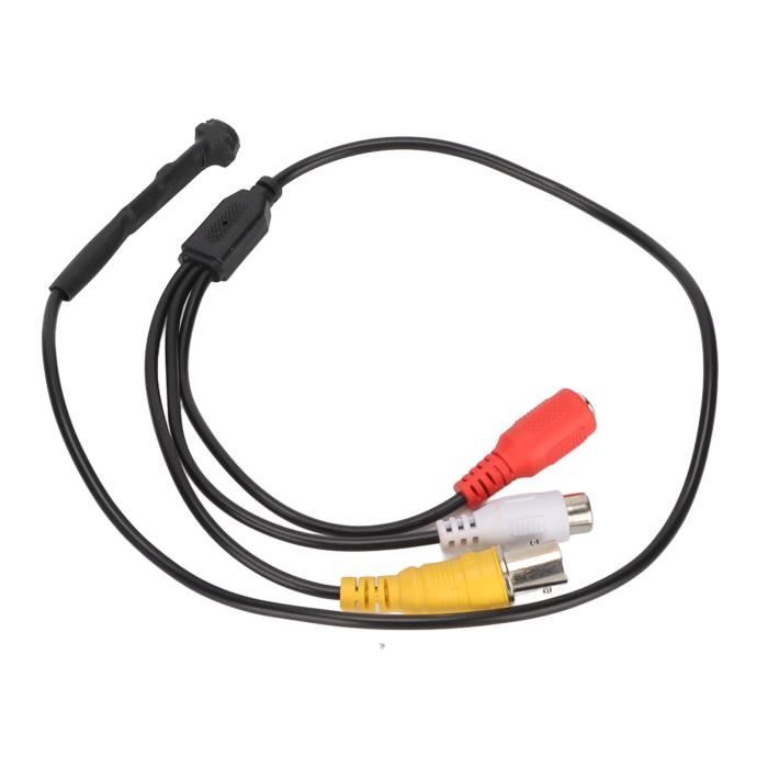 HURRISE mini caméra filaire Mini caméra de sécurité 1000TVL HD 90 ° Angle PAL Format CCTV Caméra de surveillance filaire