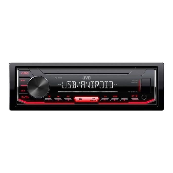 JVC Autoradio  KD-X162 - R&eacute;cepteur num&eacute;rique int&eacute;gr&eacute; - Full-Din - 50 Watts x 4 