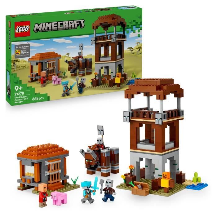 LEGO® Minecraft® 21278 ’avant poste de pillards et le ravageur - vue 2