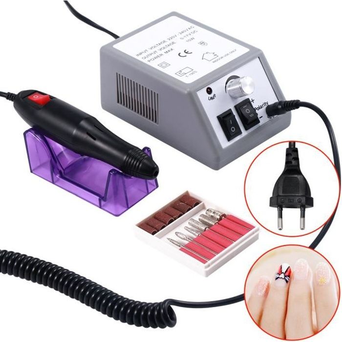 Kit Ponceuse à Ongles électrique Professionnel 20000 Tr/min - Manucure Pédicure - Neuf