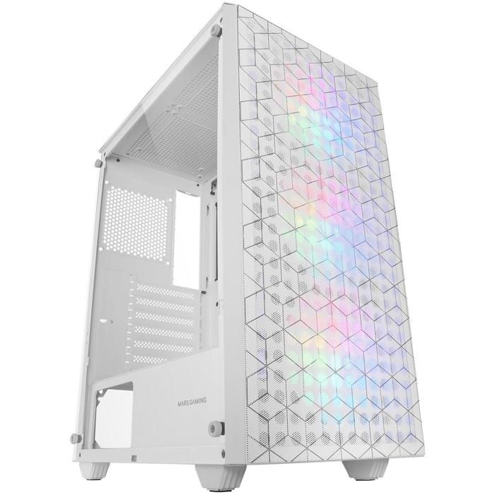 AeroCool Custodia Mid Tower D501A - Design Con Rete E Accenti Legno, Supporto GPU 400mm, Ventilazione Ottimale - Foto 8