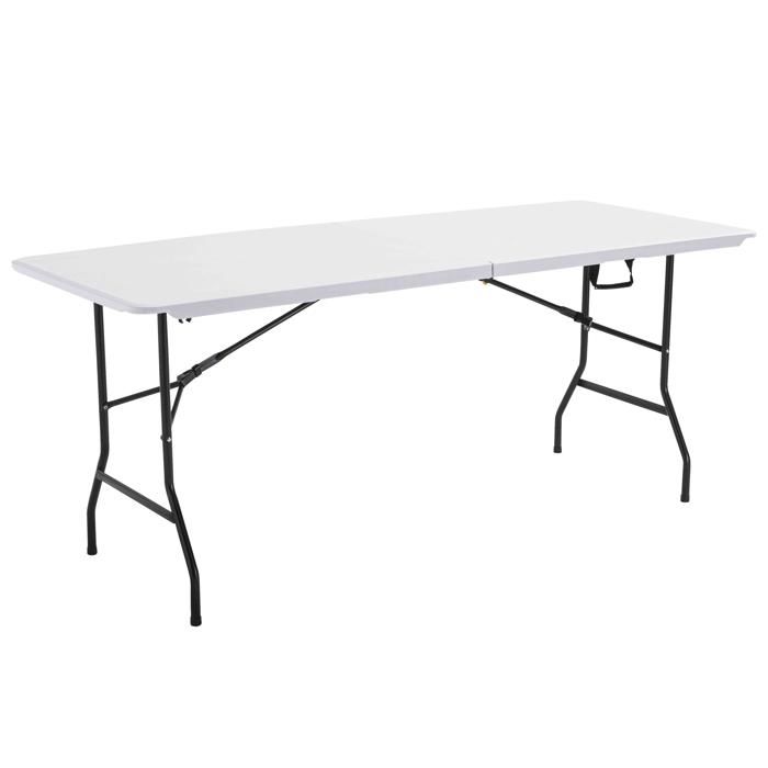 Table pliante de pique nique en résine - MOB EVENT PRO - 180 cm - Blanc - Pliable