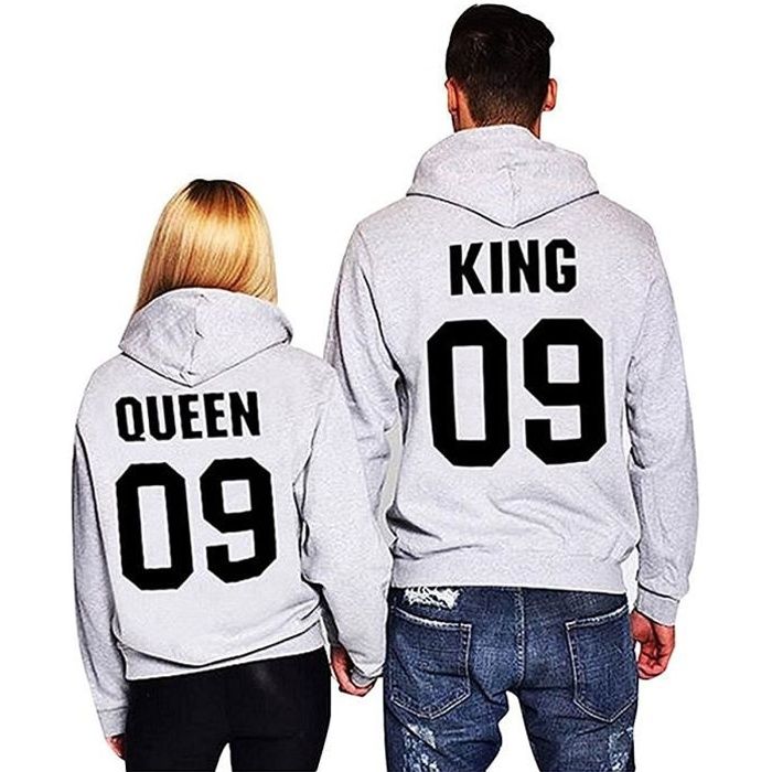 Sweats à Capuche King & Queen en Commun pour Couple - Couples Amoureux