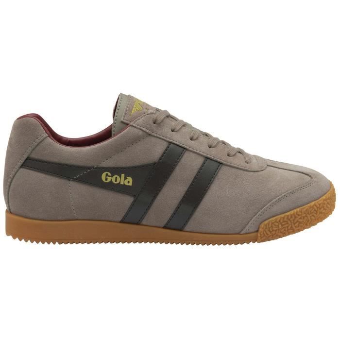 Gola Baskets Homme - GOLA - Harrier Suede - Couleur Rhino/dk.brn/deep red - Style rétro
