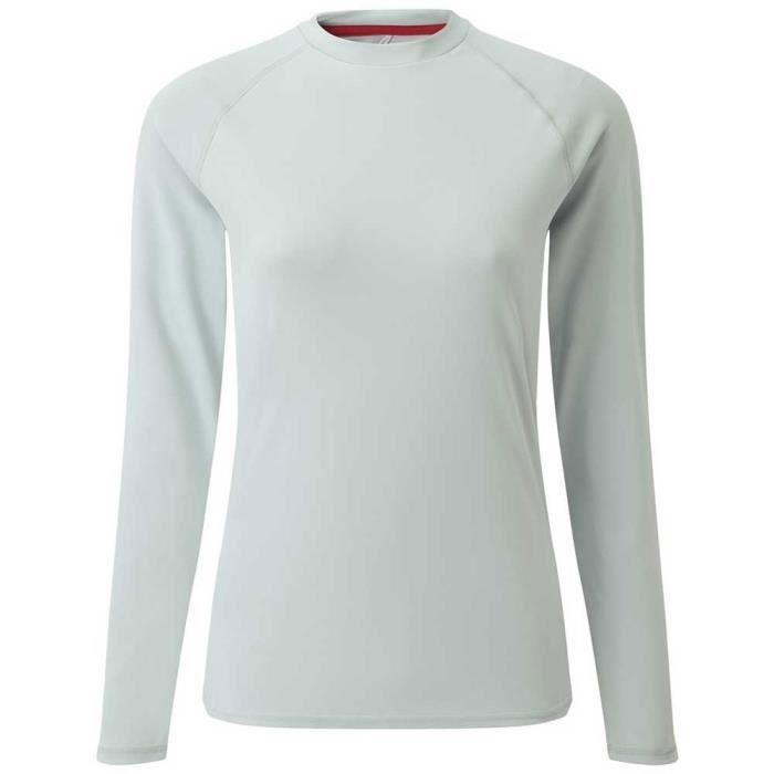 T-shirt manches longues femme Rash Guards Gill Uv Tec - Gris - Protection solaire 50+ - Évacuation de lhumidité