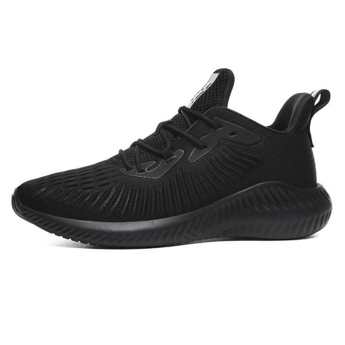 LEOCLOTHO Chaussures de sport en Mesh - LEOCLOTHO - Homme - Noir - Plat - Lacets