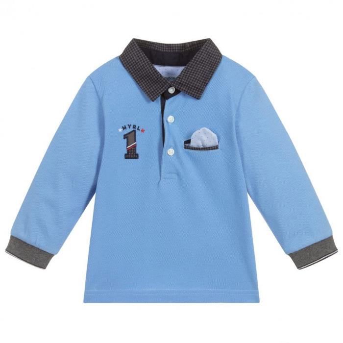 Polo Bebe Garcon Brode Bleu Cdiscount Pret A Porter
