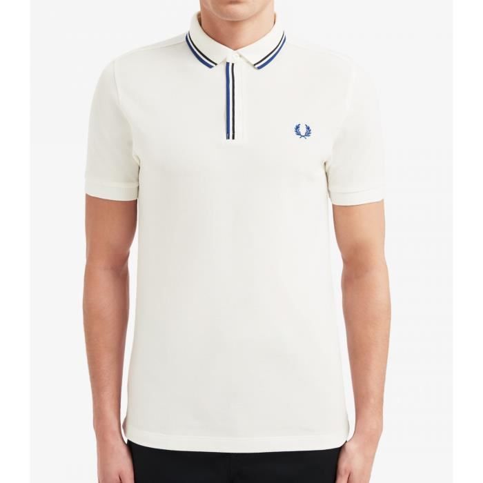 Polo Fred Perry Blanc et Bleu pour 