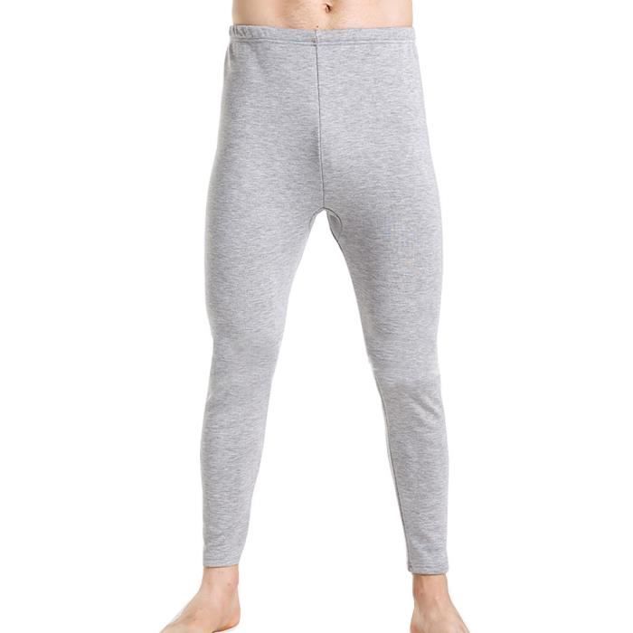 Figninget sous Vetement Thermique Collant Polaire Homme Pantalon Thermique  Homme sous Vêtements Chauffant Collant Homme Hiver sous Pantalon Thermique  Homme Gris foncé L : : Mode