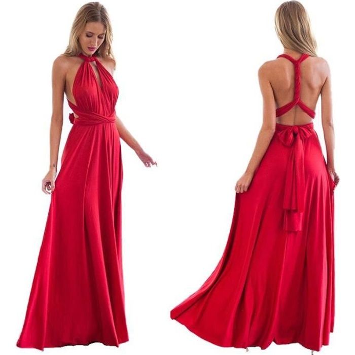 Robe demoiselle dhonneur rouge online