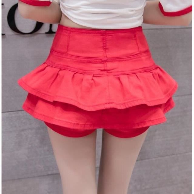 jupe rouge courte