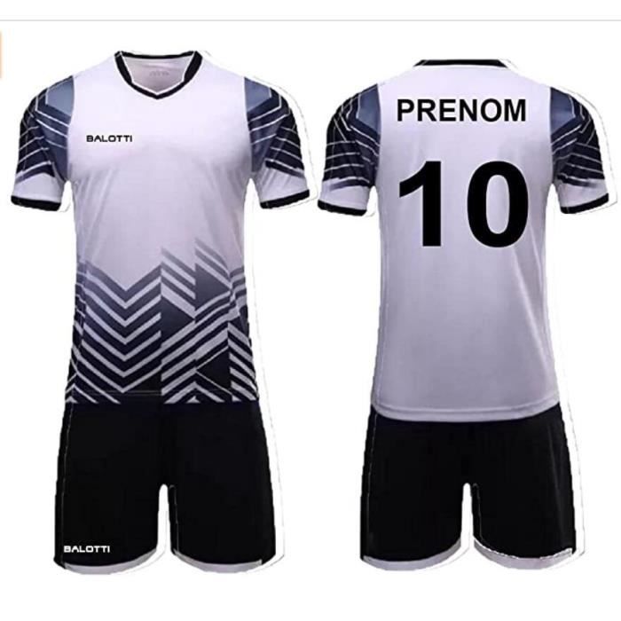 Maillot + Short Foot personnalisé avec prénom numéro pour Enfant white Cdiscount PrêtàPorter