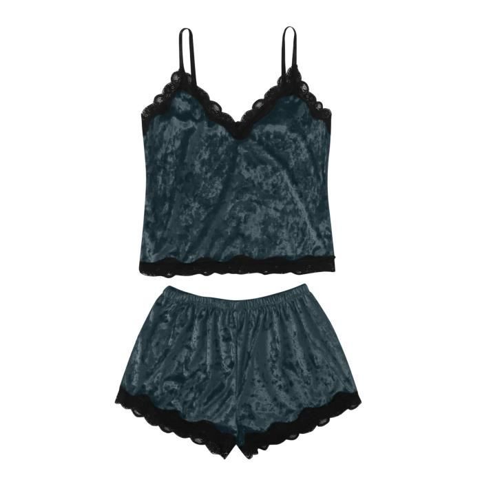 Haut De Pyjama PJ Salvage Taille S – Dentelle Noire Dans Le Dos, Design Fleuri Blanc