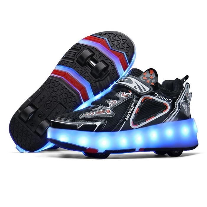 Baskets LED Rechargeables Pour Enfants - 7 Couleurs Clignotantes, USB, Semelle Antidérapante - Cadeau Noël, Anniversaire
