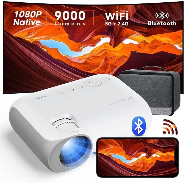 Vidéoprojecteur 500 ANSI, 1080P Natif, Compatible 4K - Mise Au Point Auto, WiFi 6, Android TV 11, Pour Cinéma Maison - 6