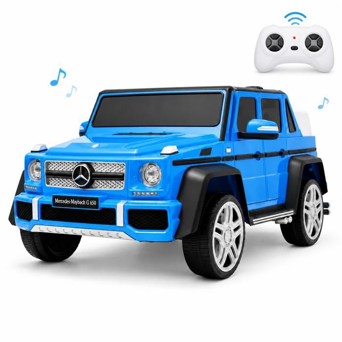 Voiture électrique Mercedes-Maybach G650 pour enfants - ORYXEARTH - Bleu - Batterie 12V - Vitesse 3-5 km/h