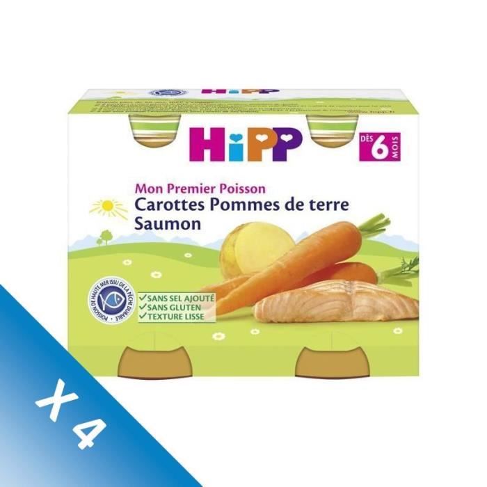 Lot De 4 Hipp Biologique Mon Premier Poisson Petit Pot Carottes Pommes De Terre Saumon 2x190 G Des 6 Mois Achat Vente Tapis De Tiroir Lot De 4