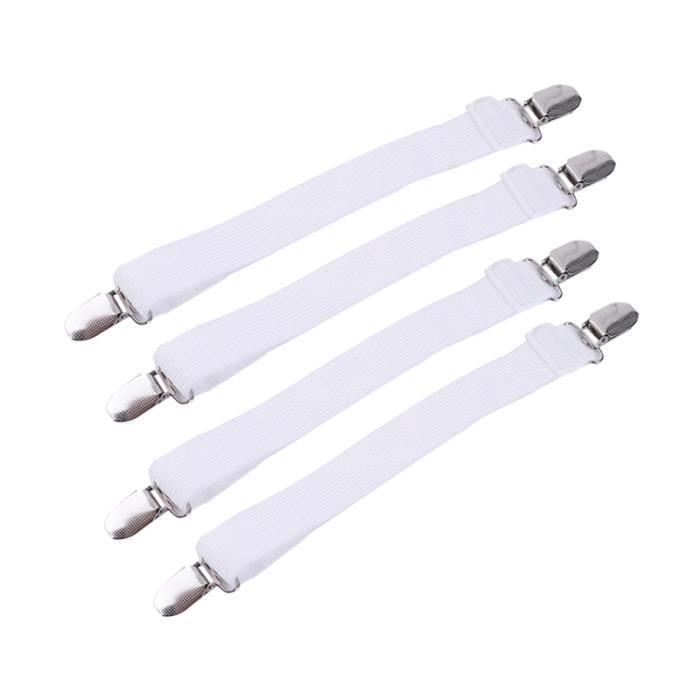 Bretelles Garçon Blanches – Clip Dos En Y, Sangle Extensible Réglable – élastique
