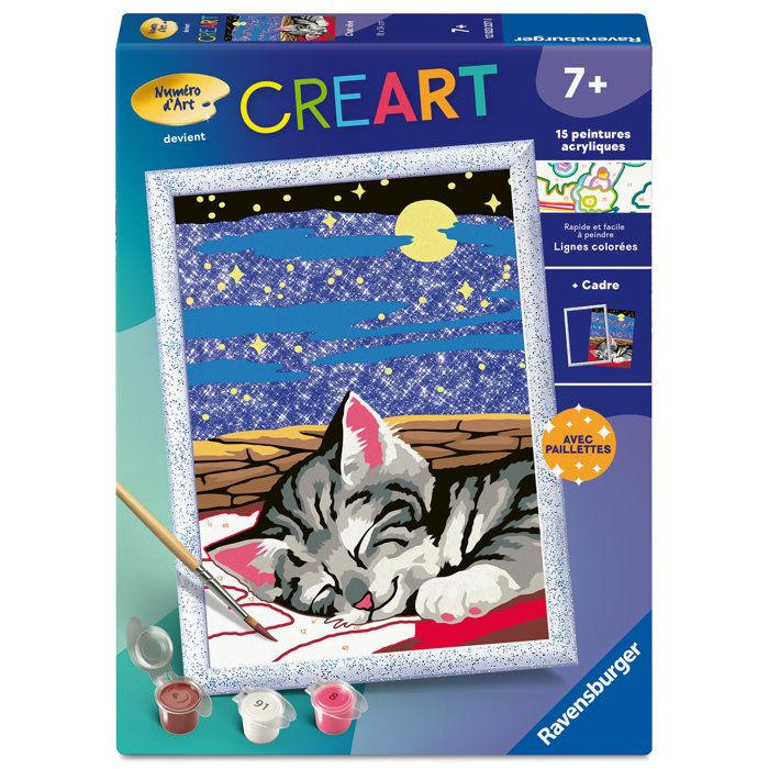 Kit De Peinture Par Numéros Ravensburger 12023227 – Chat Rêve