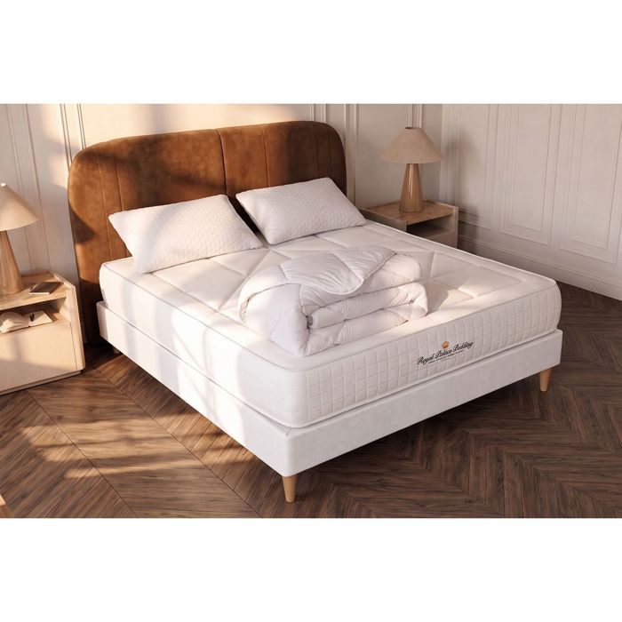 Pack matelas ressorts ensachés sommier KIT + mémoire de forme maxi épaisseur Windsor 160x200cm + 2 oreillers + 1 couette 2 Pack matelas ressorts ensachés sommier KIT + mémoire de forme maxi épaisseur Windsor 160x200cm + 2 oreillers + 1 couette 2