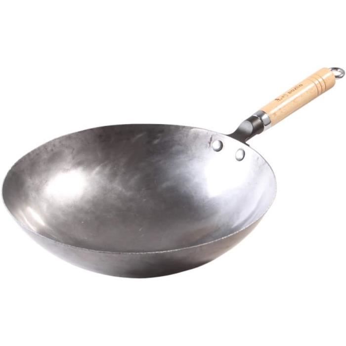 Wok Antiadhésif Hexagonal Acier Inoxydable 316L 7QT Avec Couvercle, Poignée Unique