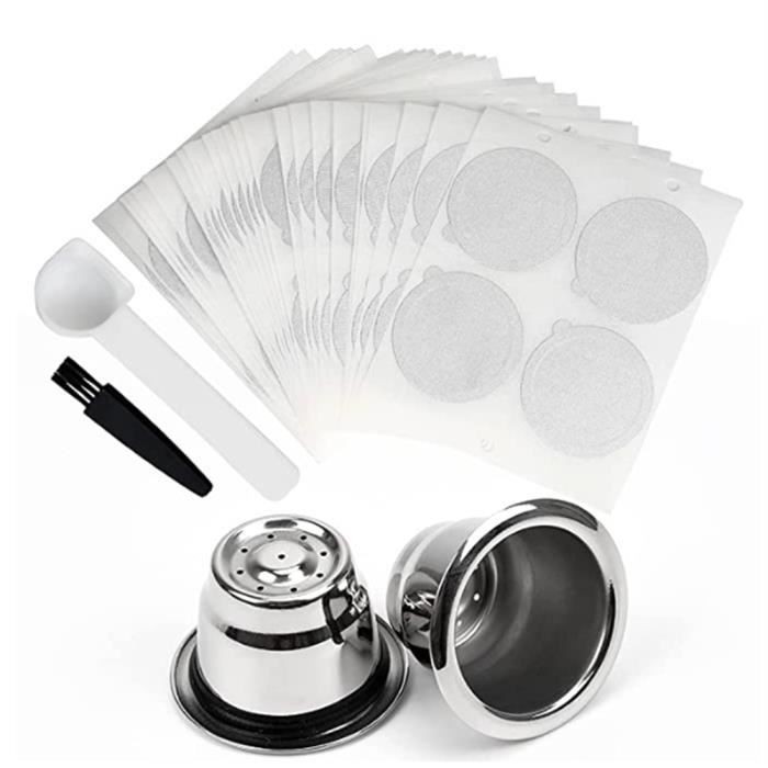 Dosettes de café rechargeables VERTUOLINE & VERTUO - Filtres réutilisables pour capsules VERTUO, compatibles avec les dosettes VERTUO (vert