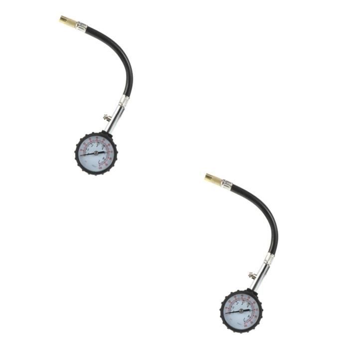 Lot De 2 Tuyaux De Gonflage 36.5 Cm - Adaptateur Universel Pour Pneus Voiture, Moto, Vélo, Camion - Caoutchouc Résistant
