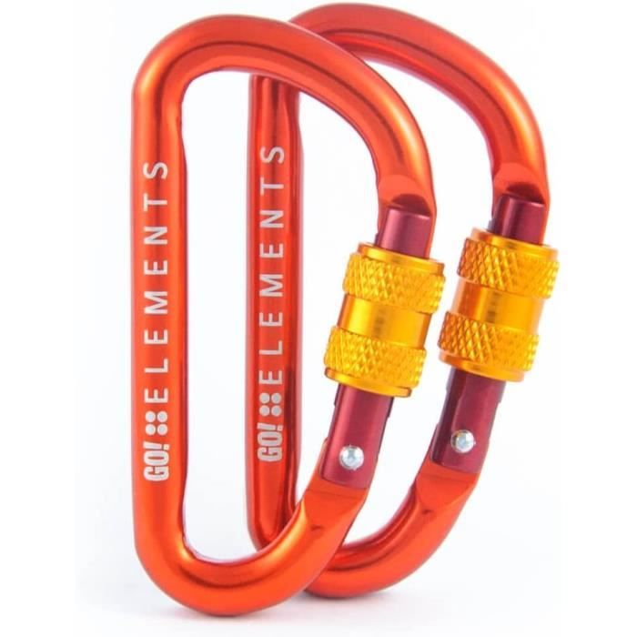 Lot De 10 Mousquetons En D En Alliage D'aluminium - Fermeture à Vis, Multicolores - Pour Rando, Camping, Sacs