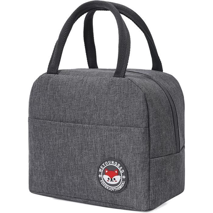 Sac Isotherme Repas 10L – Lunch Bag 12 Canettes Isotherme Étanche Pour Travail, École, Pique-Nique, Noir