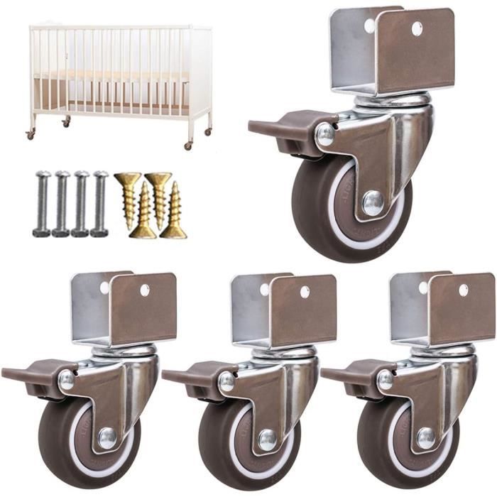 Roulettes Pour Meubles Roulettes Pivotantes Pour Lit De Bébé 1" 25 Mm