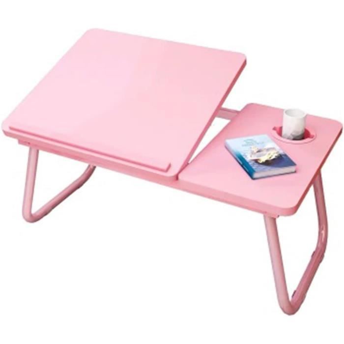 Plateau De Lit Pliable Pour Ordinateur Portable - Bureau Portable Réglable Avec Ventilateur USB Et Lampe - Pour Canapé, Lit