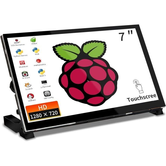 Raspberry Pi 4 Écran Tactile, 7 Pouces Portable Raspberry Pi Ips